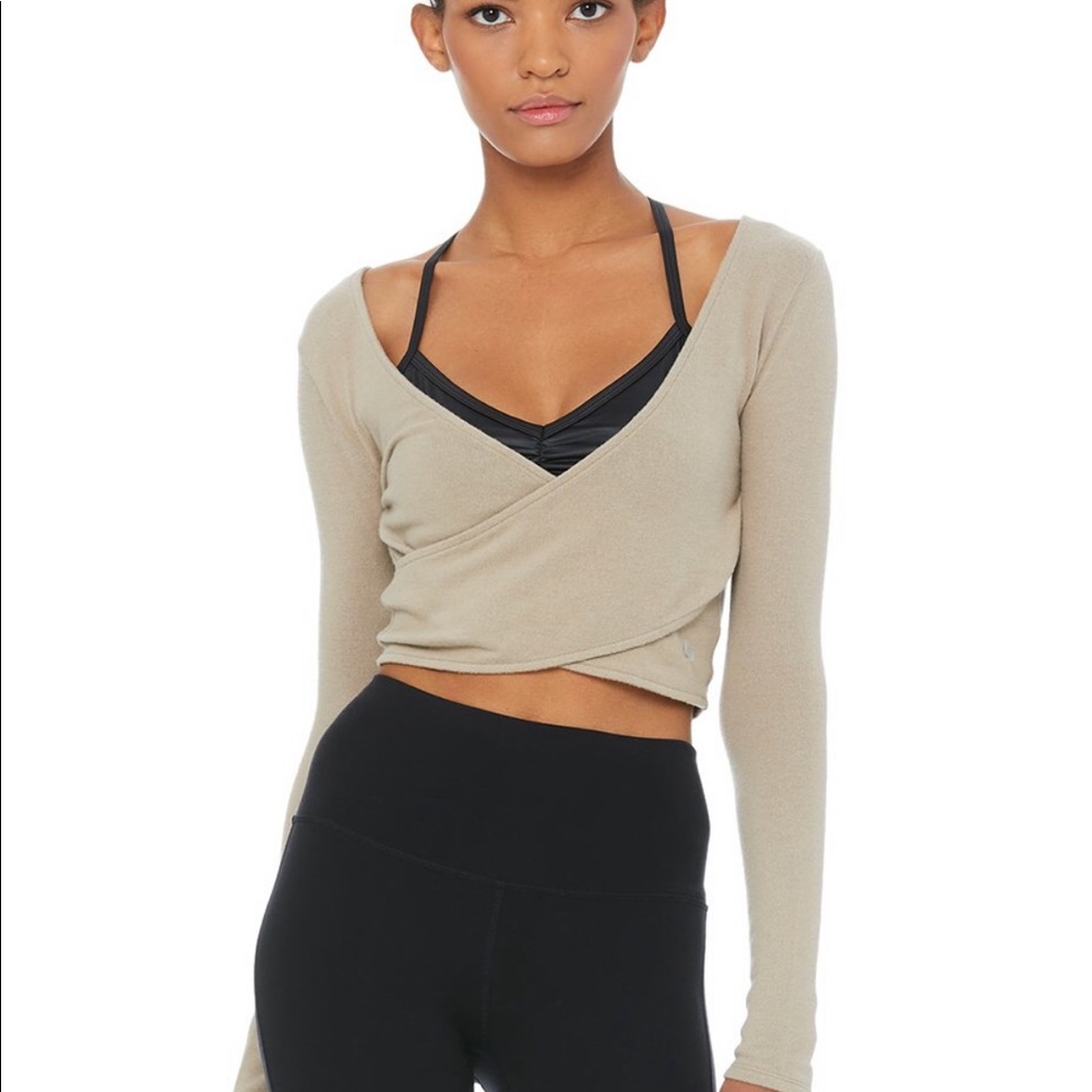 Alo Yoga Amelia Luxe Long Sleeve Crop Top